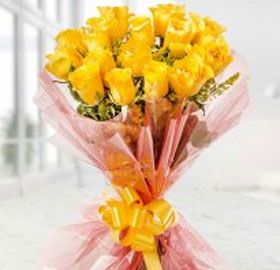 Yellow Roses Bunch; 10 Yellow Roses Bunch